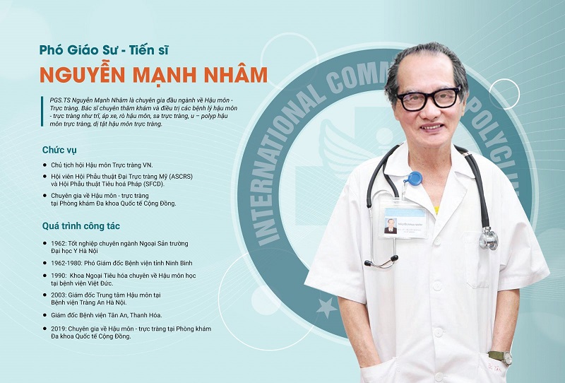 Phó giáo sư, tiến sĩ Nguyễn Mạnh Nhâm chữa trĩ giỏi tại hà nội