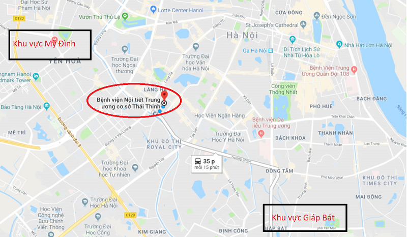 Bệnh viện Nội tiết Trung Ương: Cần lưu ý gì khi đi khám ở đây? 1 Sơ đồ bệnh viện nội tiết trung ương cơ sở 2 Thái Thịnh