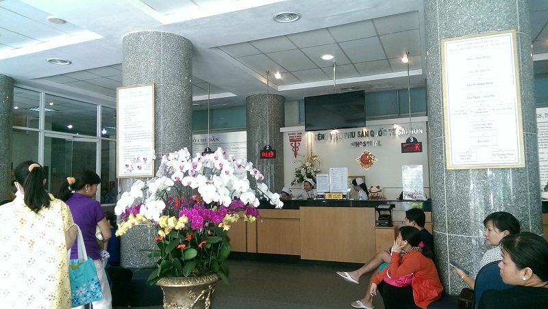 Sảnh chờ bệnh viện phụ sản quốc tế Sài Gòn
