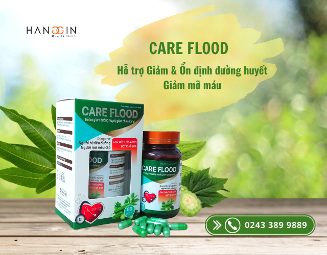 Top 10 thực phẩm chức năng trị tiểu đường bạn nên tham khảo 1 Care flood - Viên uống giảm đường huyết, giảm mỡ máu hiệu quả