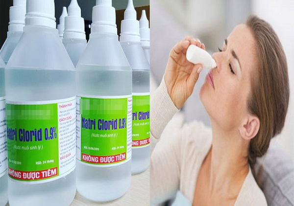 Biện pháp xử lý viêm xoang đơn giản tại nhà hiệu quả 3 Rửa hốc mũi bằng nước muối sinh lý